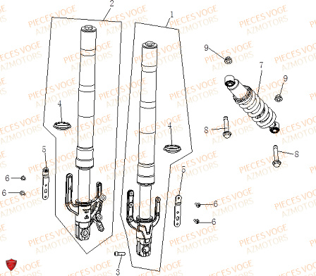 FOURCHE AMORTISSEUR VOGE VOGE 125 R