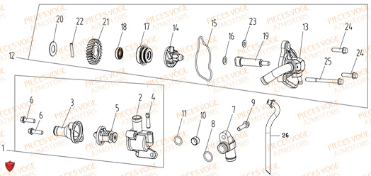 Pompe A Eau VOGE Pieces VOGE 125R EURO V