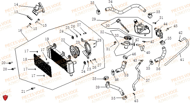 REFROIDISSEMENT VOGE VOGE 125 R