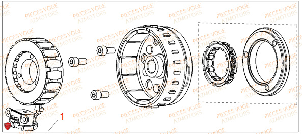 Stator VOGE Pieces VOGE 125R EURO V