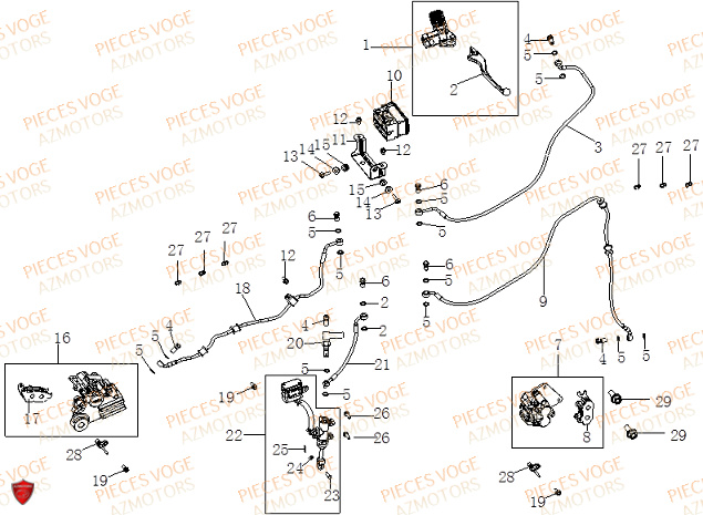 Systeme De Frein VOGE Pieces VOGE 125R EURO V