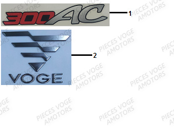 Stickers VOGE Pieces VOGE 300 AC Euro4 - 2020