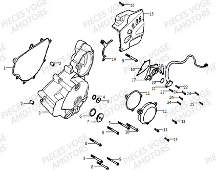 Couvre Carter Gauche VOGE Pieces VOGE 300 ACX Euro5 - 2021