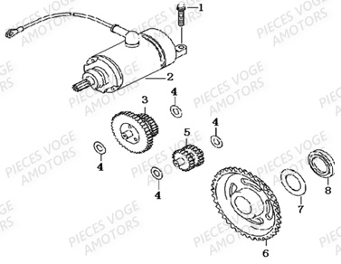 Demarreur VOGE Pieces VOGE 300 ACX Euro5 - 2021