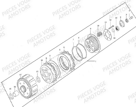 EMBRAYAGE VOGE VOGE 300 ACX Euro5