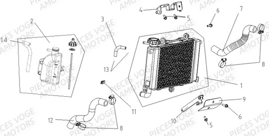 Refroidissement VOGE Pieces VOGE 300 ACX Euro5 - 2021