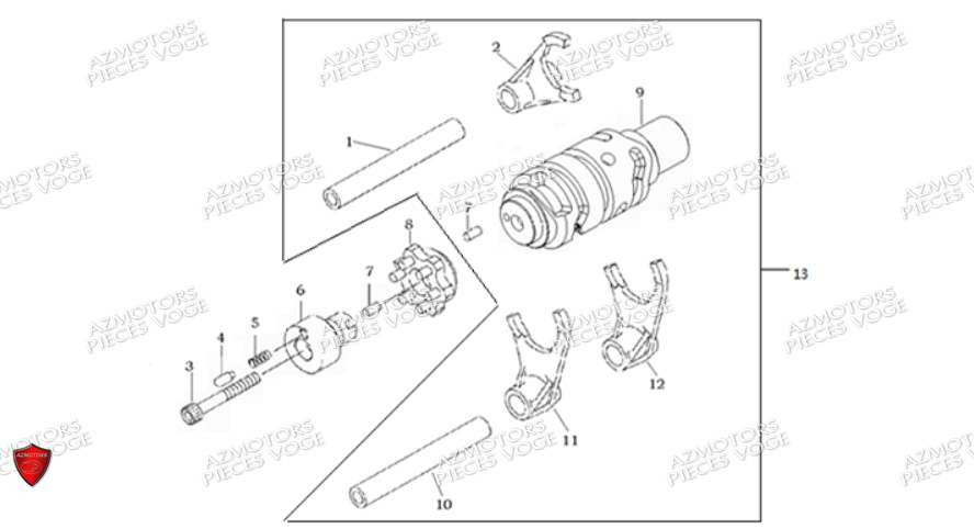 BARILLET DE SELECTION VOGE VOGE 300 DS EU5