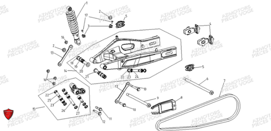 Bras Oscillant VOGE Pieces VOGE 300 DS EU V