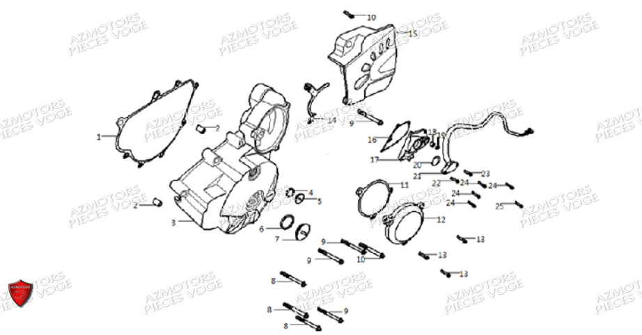 Couvre Carter Gauche VOGE Pieces VOGE 300 DS EU V