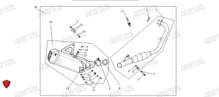 Echappement VOGE Pieces VOGE 300 DS EU V