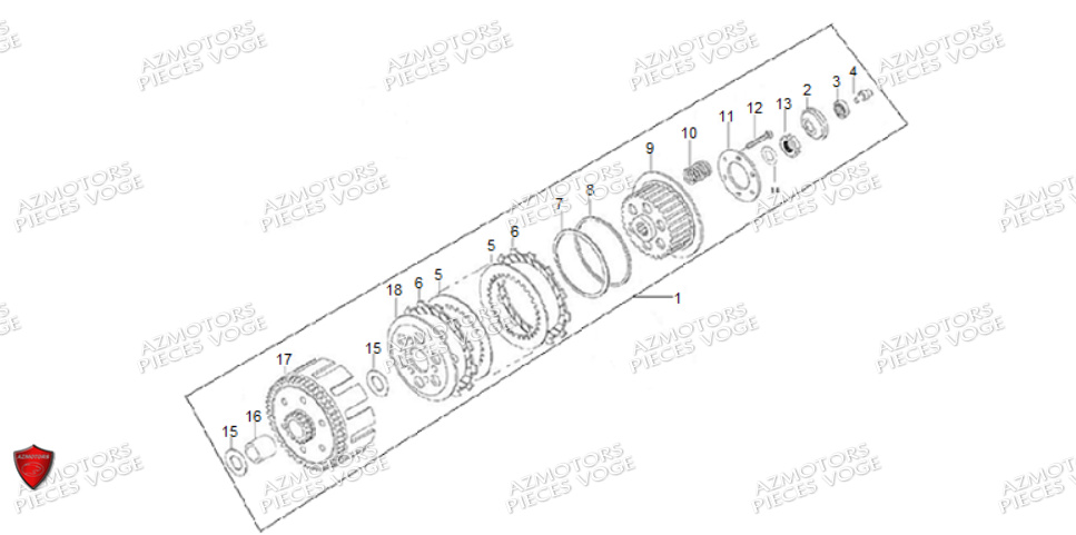 Embrayage VOGE Pieces VOGE 300 DS EU V