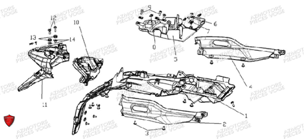 FEU ARRIERE SUPPORT ARRIERE VOGE VOGE 300 DS EU5