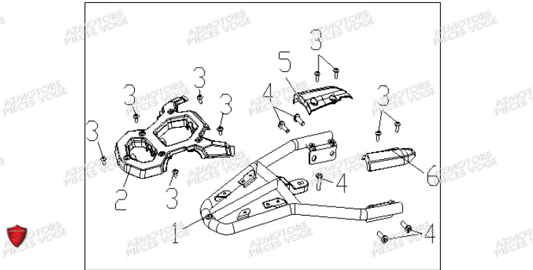 Porte Paquet Arriere VOGE Pieces VOGE 300 DS EU V