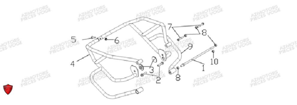 Protection De Cadre VOGE Pieces VOGE 300 DS EU V