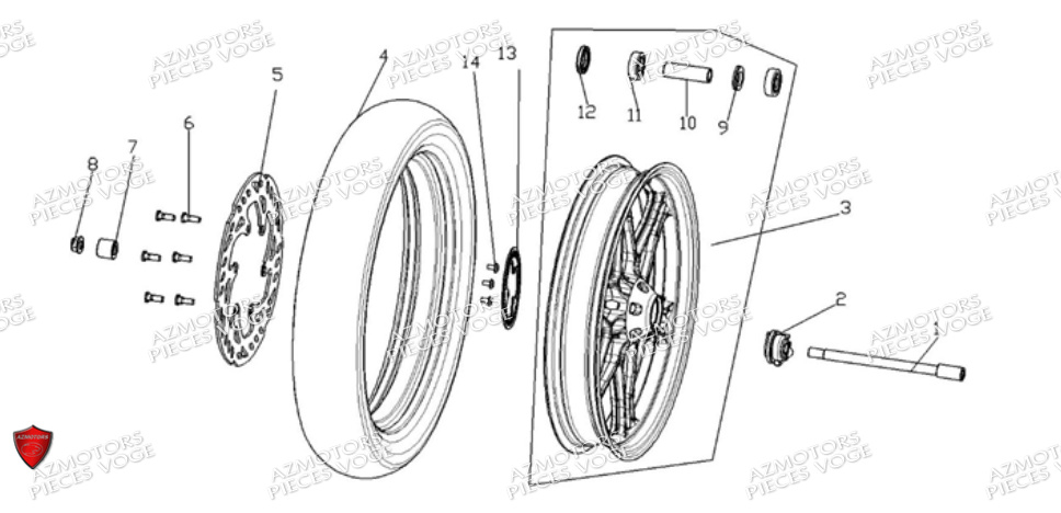 Roue Avant VOGE Pieces VOGE 300 DS EU V