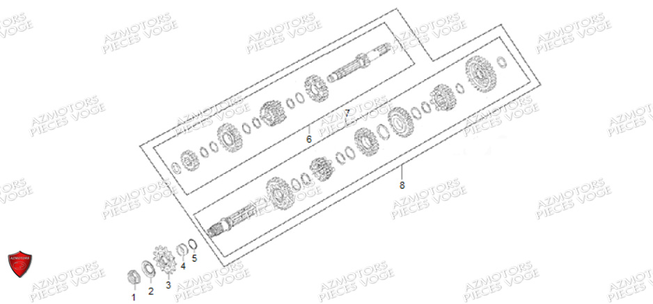 PIGNON DE SORTIE DE BOITE 13D VOGE 300 pour TRANSMISSION de VOGE 300 DS EU5