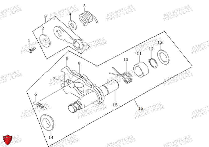 Arbre De Selection VOGE Pieces VOGE 300 RALLY EURO 5