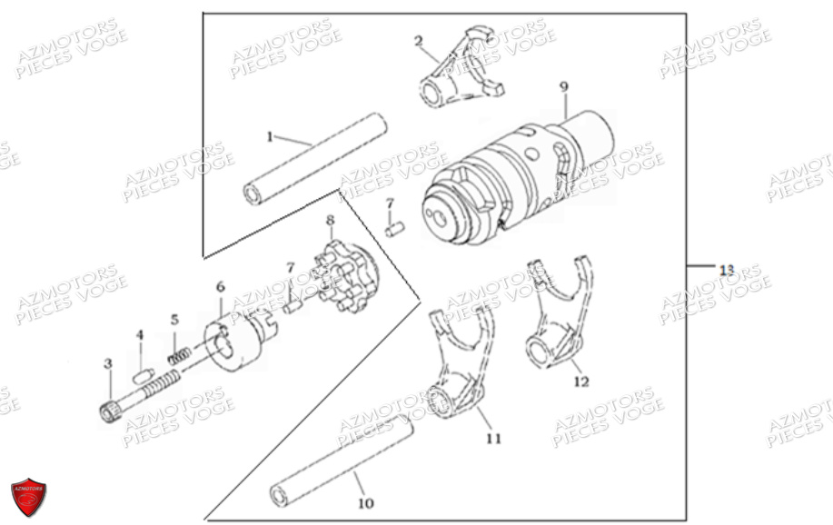 Barillet De Selection VOGE Pieces VOGE 300 RALLY EURO 5