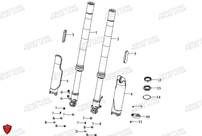 Bras De Fourche VOGE Pieces VOGE 300 RALLY EURO 5