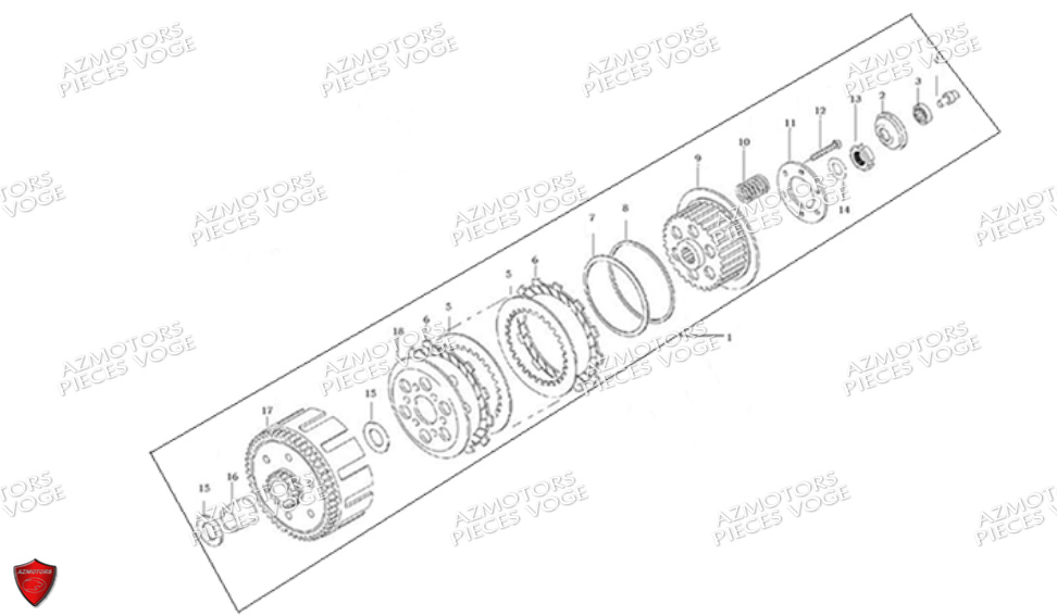 Embrayage VOGE Pieces VOGE 300 RALLY EURO 5