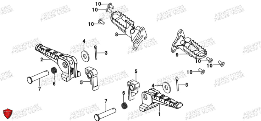 Repose Pied VOGE Pieces VOGE 300 RALLY EURO 5