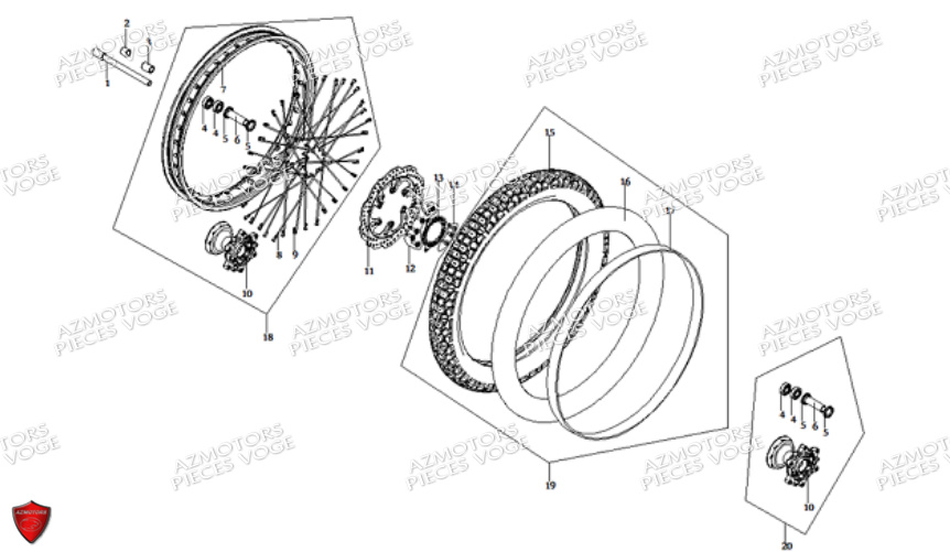 ROUE AVANT VOGE VOGE 300 RALLY E5