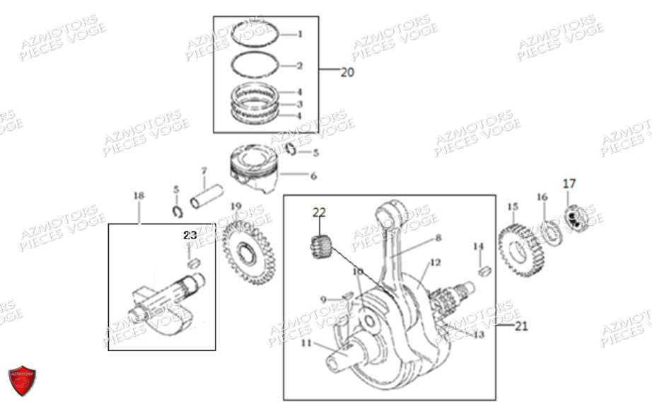 Vilebrequin VOGE Pieces VOGE 300 RALLY EURO 5