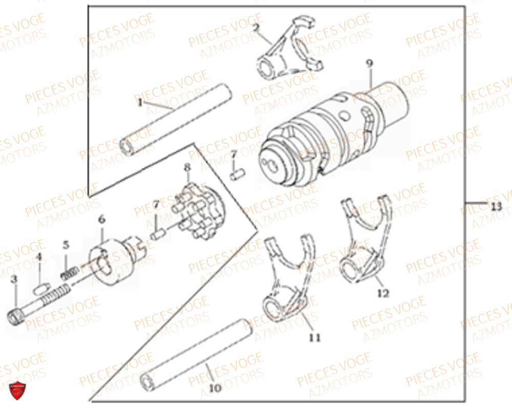 BARILLET DE SELECTION VOGE VOGE 300 R EU5