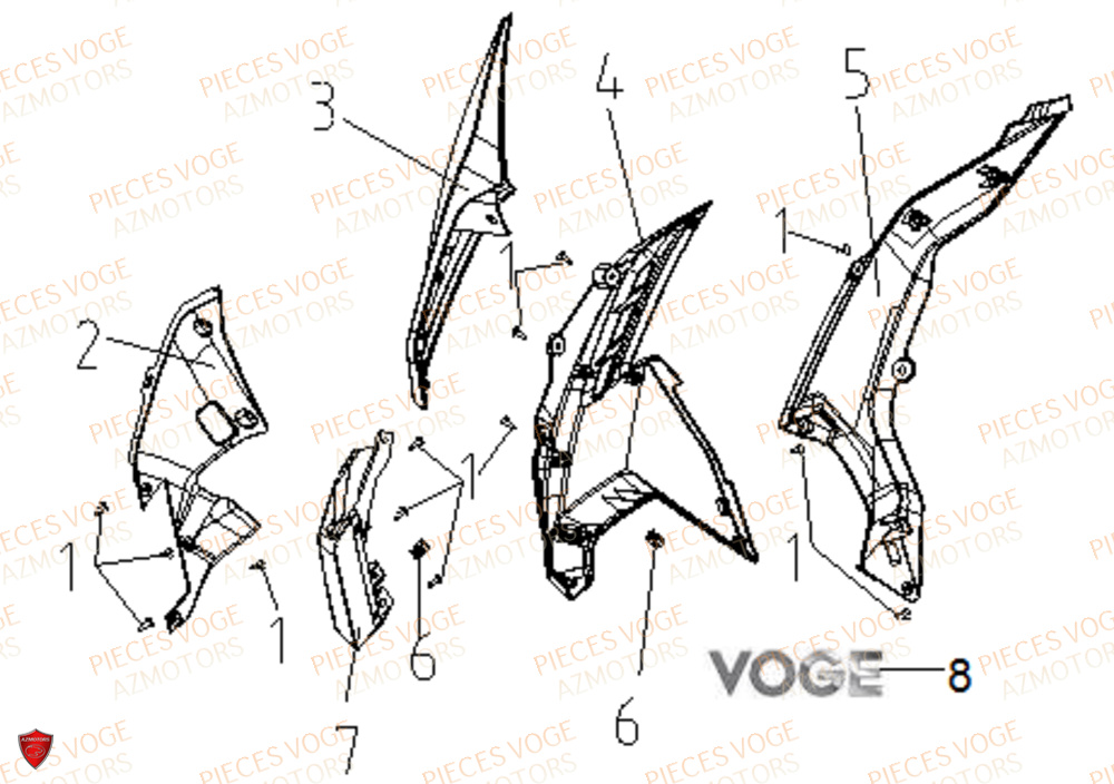 Carenage Avant Droit VOGE Pieces VOGE 300 R EU V