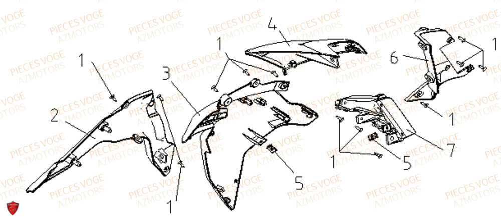 Carenage Avant Gauche VOGE Pieces VOGE 300 R EU V