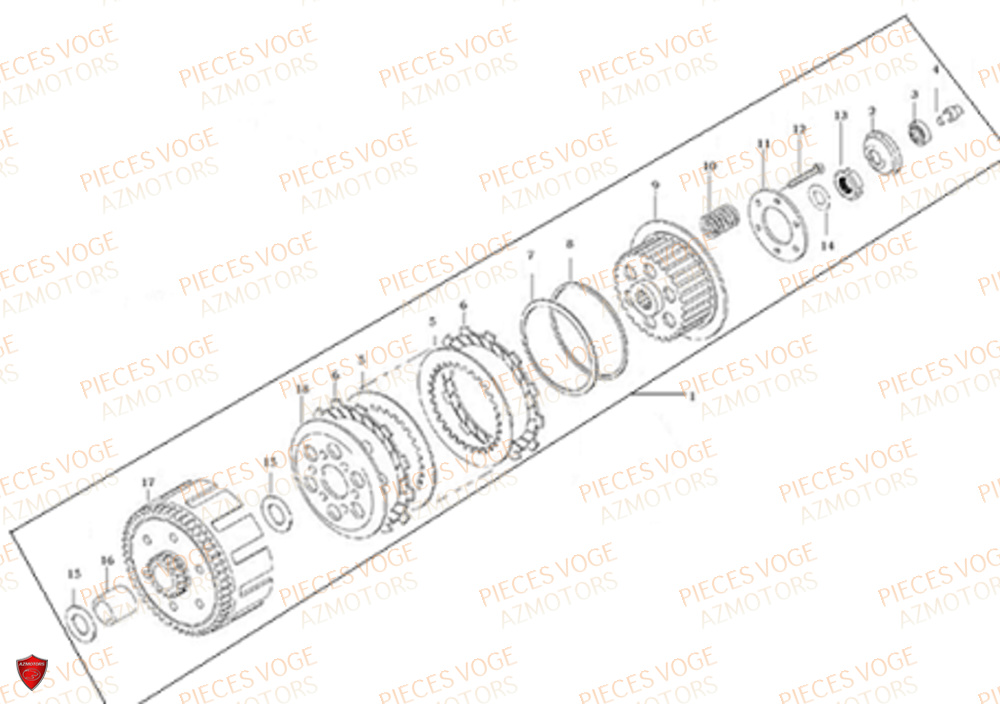 Embrayage VOGE Pieces VOGE 300 R EU V