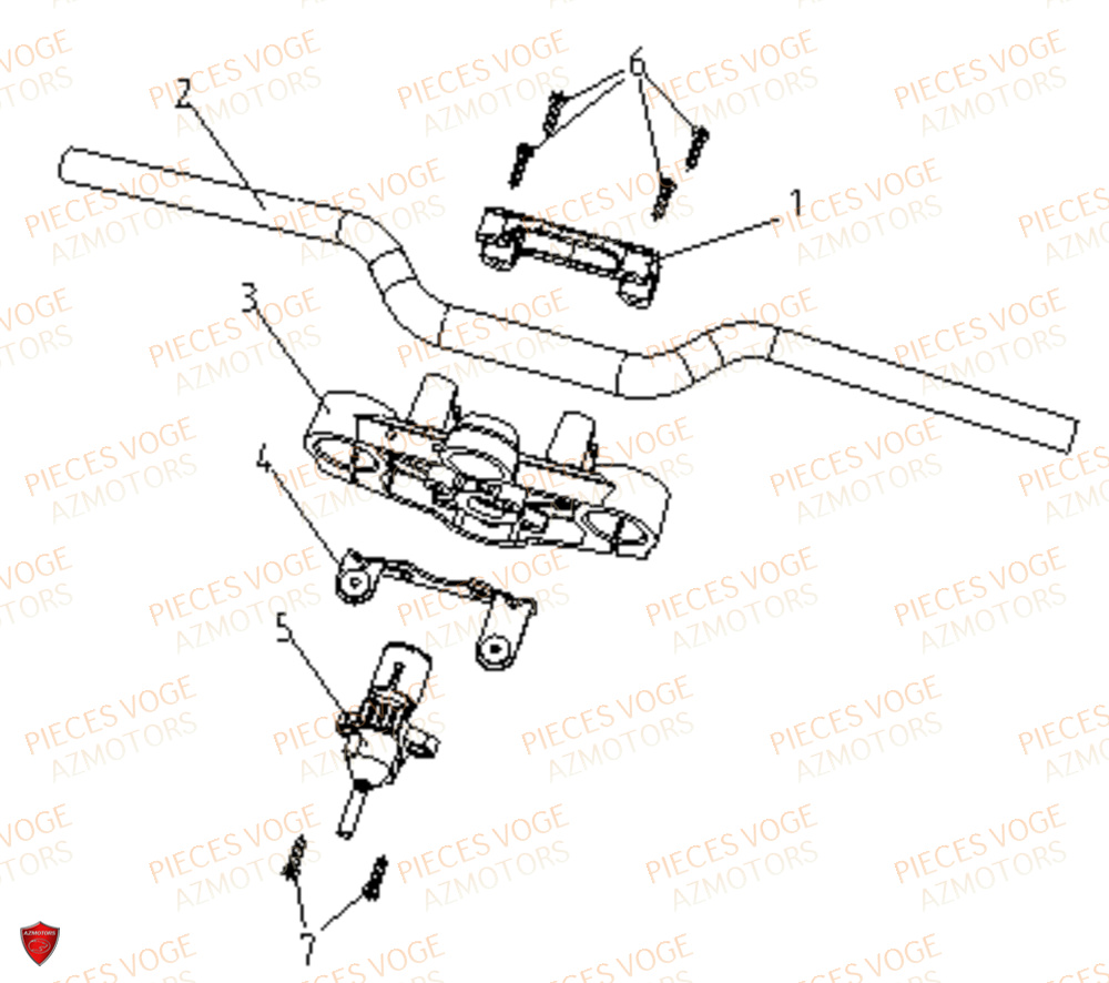 Guidon VOGE Pieces VOGE 300 R EU V