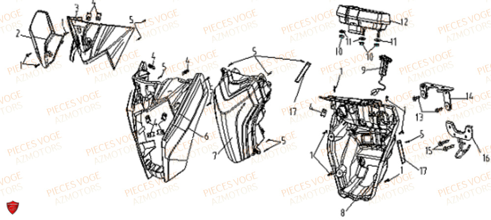 Phare Et Tete De Phare VOGE Pieces VOGE 300 R EU V