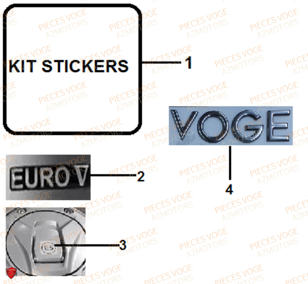 STICKERS VOGE VOGE 300 R EU5