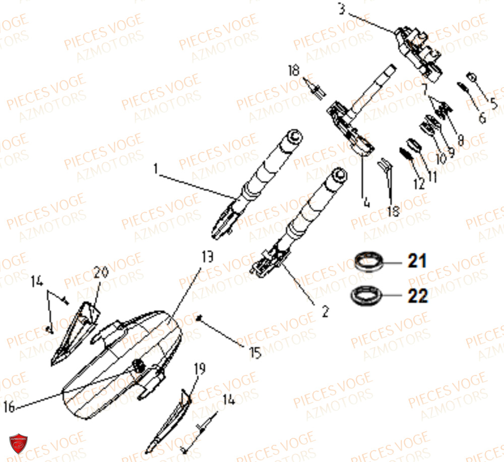 Train Avant VOGE Pieces VOGE 300 R EU V