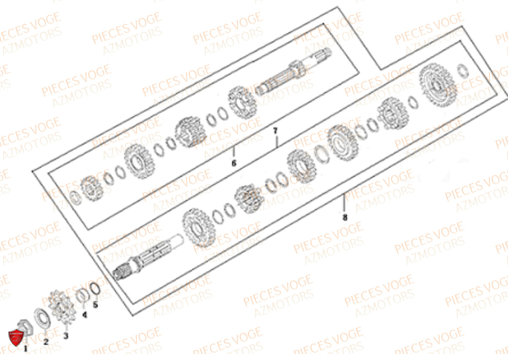 Transmission VOGE Pieces VOGE 300 R EU V