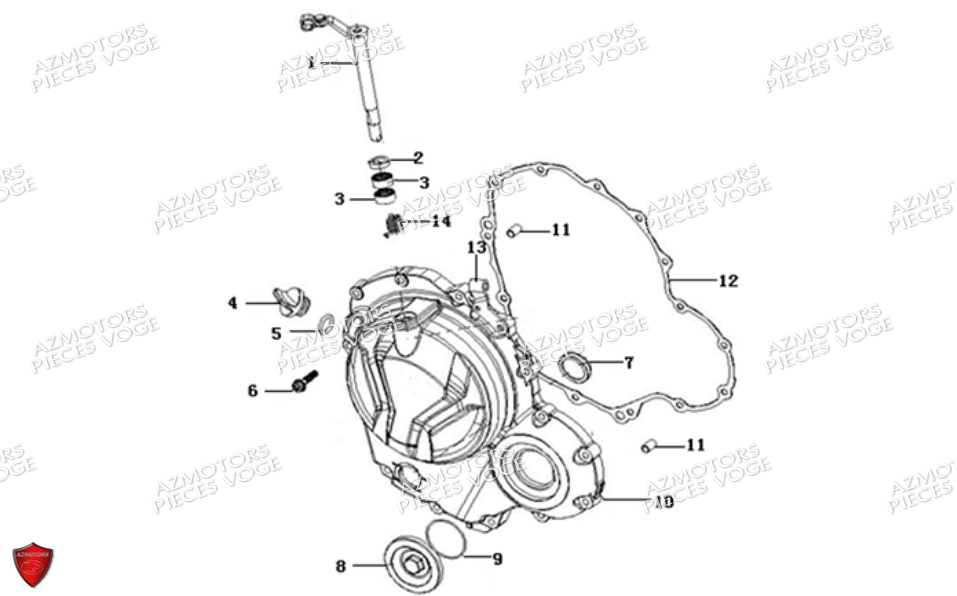 COUVRE CARTER DROIT VOGE VOGE 500 AC Euro 5