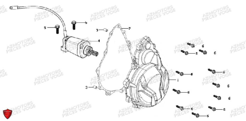 COUVRE CARTER GAUCHE VOGE VOGE 500 AC Euro 5