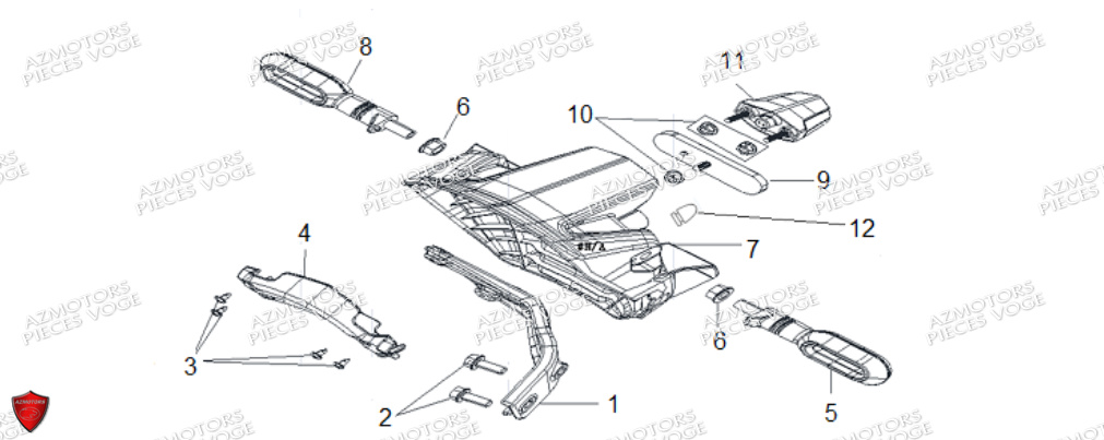 Garde Boue Et Clignotant Arriere VOGE Pièces Voge 500 AC EURO 5