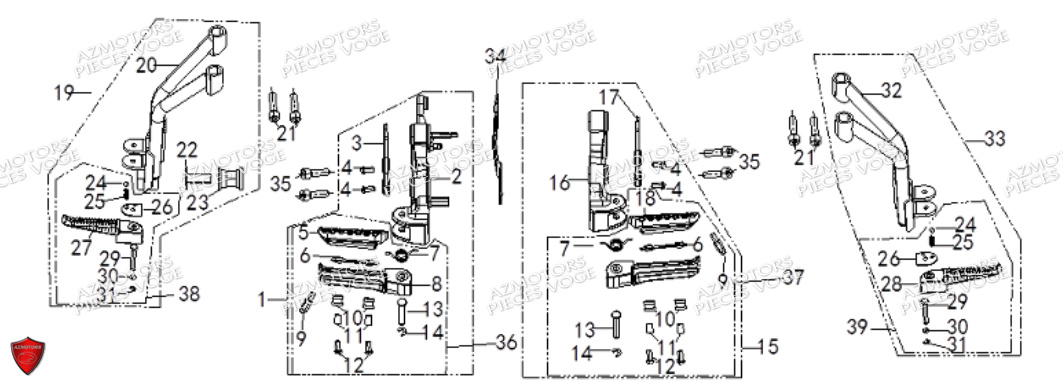 REPOSE PIEDS VOGE VOGE 500 AC Euro 5