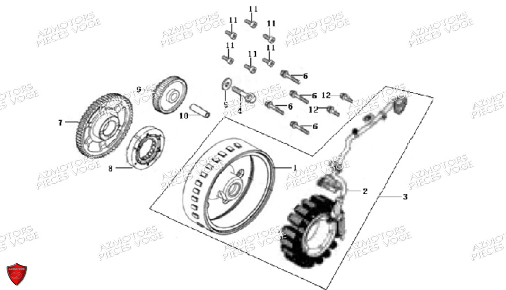 Rotor Et Stator VOGE Pièces Voge 500 AC EURO 5