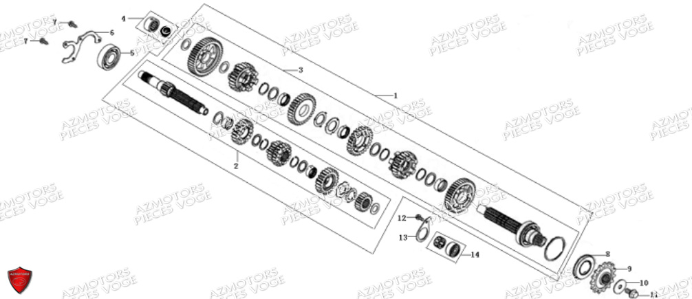 Transmission VOGE Pièces Voge 500 AC EURO 5