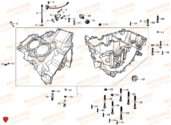 Carters Moteur VOGE Pieces VOGE 500 DSX EURO 5