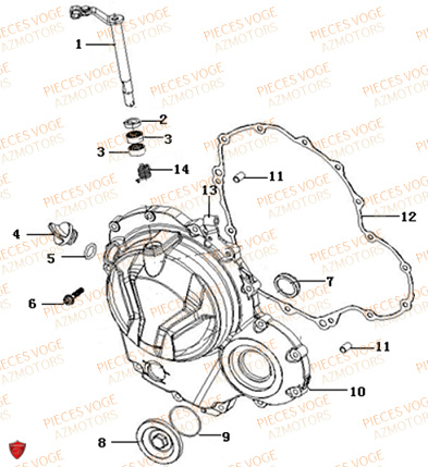 COUVRE CARTER DROIT VOGE VOGE 500 DSX E5