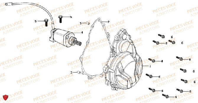 Couvre Carter Gauche VOGE Pieces VOGE 500 DSX EURO 5