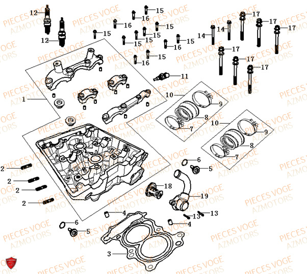 Culasse VOGE Pieces VOGE 500 DSX EURO 5