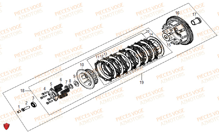 EMBRAYAGE VOGE VOGE 500 DSX E5