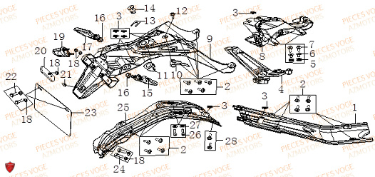 GARDE BOUE ARRIERE VOGE VOGE 500 DSX E5