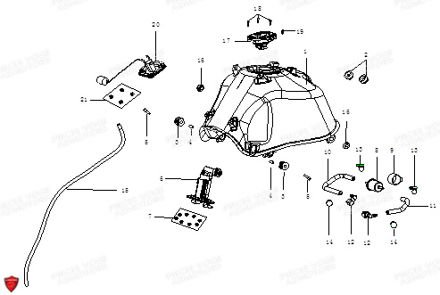 RESERVOIR A CARBURANT pour VOGE 500 DSX E5