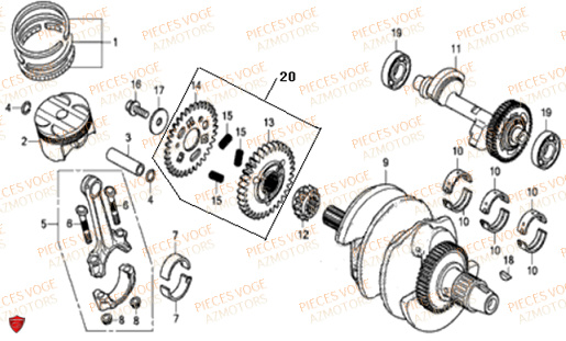 Vilebrequin VOGE Pieces VOGE 500 DSX EURO 5